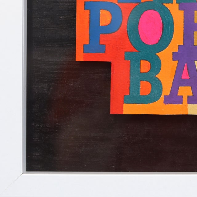 People Need Their Poetry Back - Colorful Neon Words Mixed Media Original Artwork by Fabio Coruzzi For Sale - Image 4 of 9