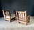 Beige Brutalist Oak Lounge Chairs, Belgium, 1960s, Set of 2 For Sale - Image 8 of 18