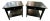 Pair of German Biedermeier Black Oak Side Tables For Sale