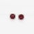 Modern 4.5cts Garnet Stud Earrings With Natural Diamond Halo: Solid 14k White Gold, 8mm For Sale - Image 3 of 6