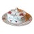 Antique Villeroy & Boch Dresden Cheese Dome With Underplate Red Poppy Thorny Vine Ceramic Butter Dish Late 19th C. German Pottery For Sale