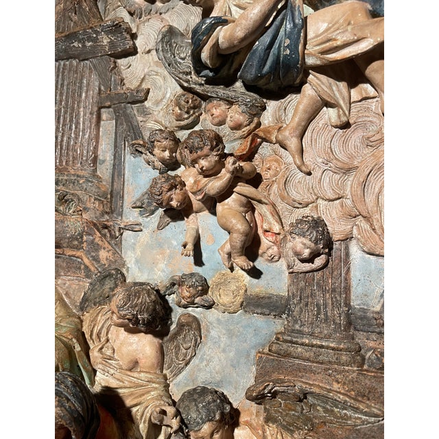 Ceramic Nativity Scene, Celestial Court, 18th Century, Terracotta, Italian For Sale - Image 7 of 18