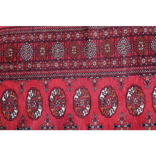 1960s, Handmade Vintage Turkmen Ersari Rug 4.2' X 4.6' For Sale - Image 10 of 16