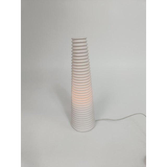 Beautiful white porcelain table lamp made by IKEA. Fits well in Scandinavian or Japandi interior. This piece has an...