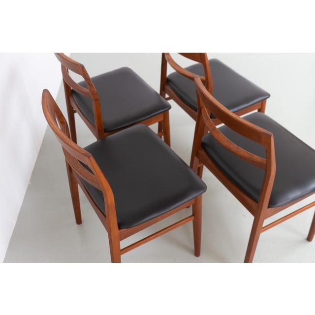 Vintage Danish Teak Dining Chairs by Kjærnulf for Vejle Møbelfabrik, 1960s, Set of 4 For Sale - Image 13 of 18