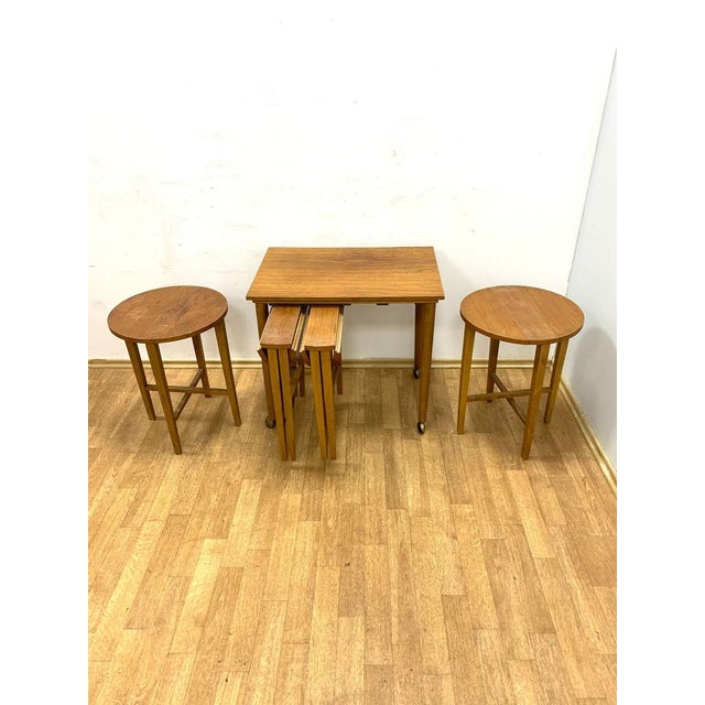 Vintage Nesting Tables from Paul Hundevad, Czech, 1960s, Set of 5 For Sale - Image 6 of 11