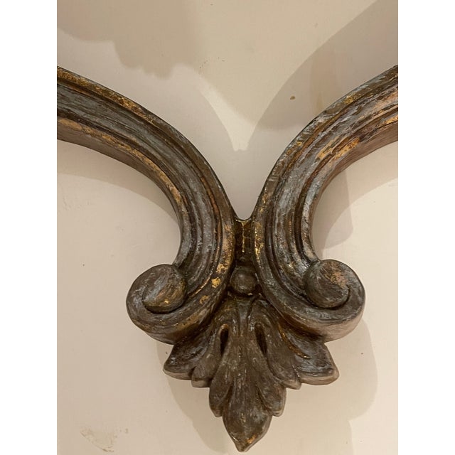 Hollywood Regency Vintage Wall Console Table Base For Sale - Image 3 of 5