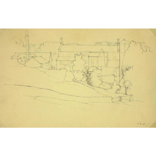 Vintage Regal Academy Pencil Drawing, 1950 For Sale - Image 4 of 4