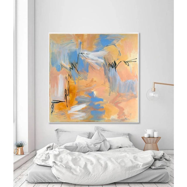 "Embers" by Trixie Pitts Large Abstract Expressionist Oil Painting For Sale - Image 11 of 12