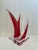 Signed David Muniz Acrylic / Lucite Sculpture Art Piece in Transparent and Ruby Red For Sale In Detroit - Image 6 of 10