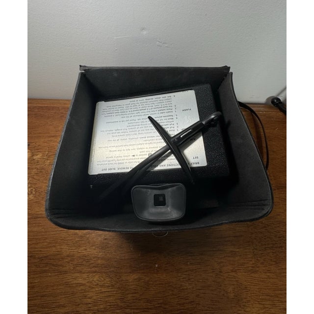 Black Vintage Polaroid Square Shooter 2 Instant Land Camera Case Flashbar 1970s For Sale - Image 8 of 13