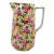 1950s Pink and Yellow Floral Pitcher For Sale
