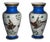 Paris Porcelain Vases with Naturalistic Decoration with Birds and Butterflies, 19th Century, Set of 2 For Sale
