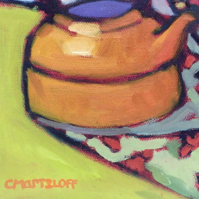 "Serendipitous Collection" Original Fauvist Still Life Oil Painting by Catherine Martzloff For Sale In New York - Image 6 of 8