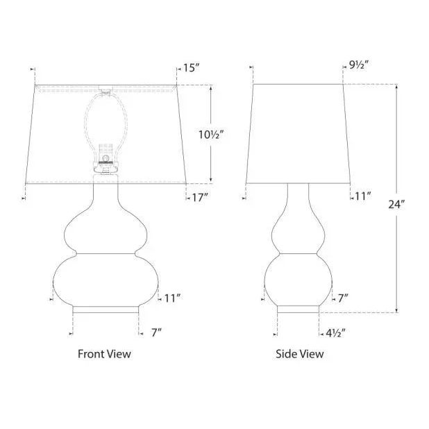 Visual Comfort Chapman & Myers for Visual Comfort Signature Lismore Medium Table Lamp in Mixed Blue Brown with Linen Shade For Sale - Image 4 of 4