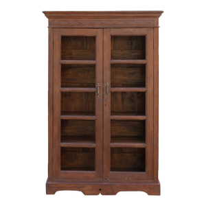 Elegant Early 20th Century Teak Bookcase