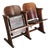 Czech Art Deco 2-Seater Cinema Bench in Beech Wood, 1920s For Sale