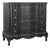 Late 18th Century Black Rococo Oak Chest of Five Drawers, Denmark For Sale
