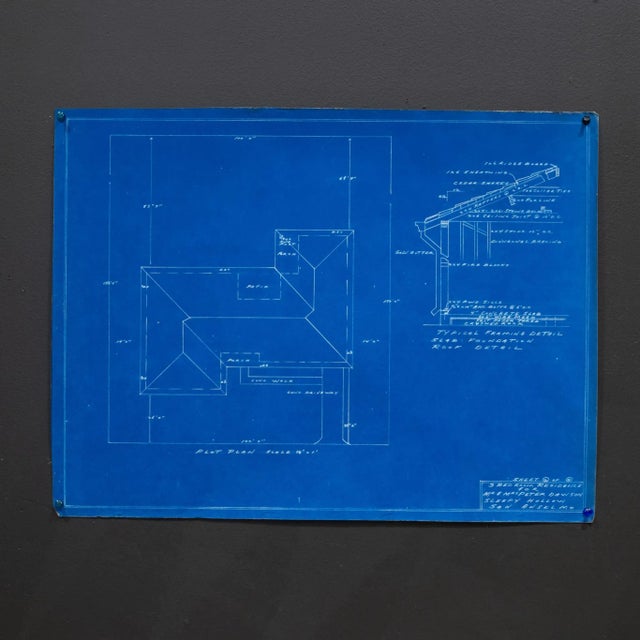 Set of San Enselmo, Ca House Blue Prints C.1952 For Sale - Image 4 of 5