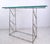 Modern Industrial Metal Faux Bamboo Console Table For Sale - Image 3 of 8