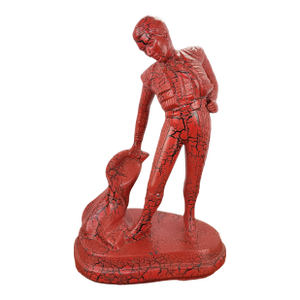 Vintage Royal Haeger Red Crackle Lava Glaze Matador Bullfighter Figurine