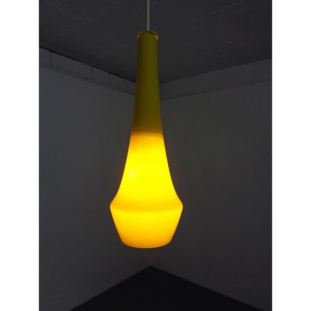 Holmegaard Yellow Teardrop Glass Ceiling Lamp from Holmegaard, Denmark, 1960s For Sale - Image 4 of 18
