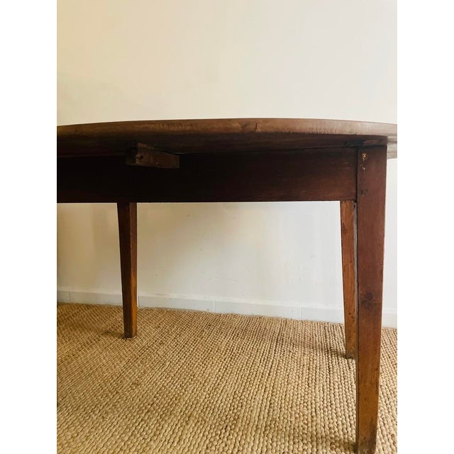 Brown French Folding Dining Table in Oak For Sale - Image 8 of 12