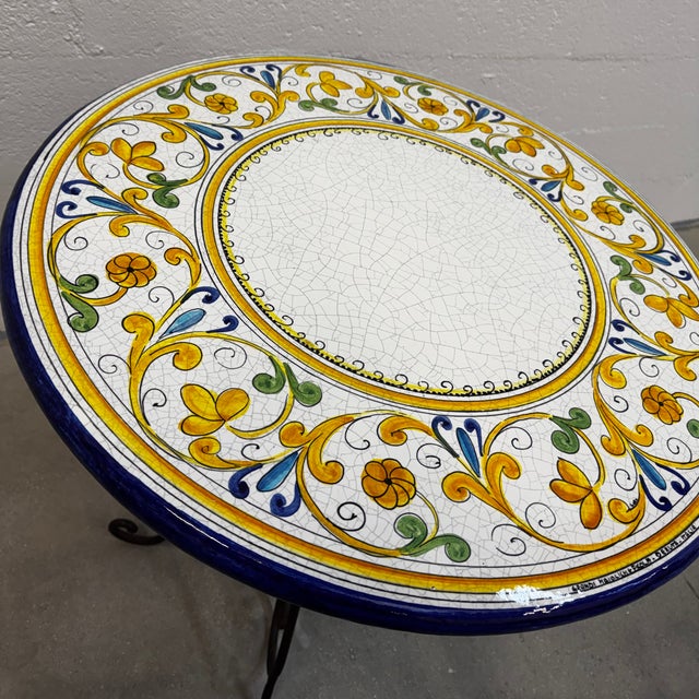 Hand-Painted Outdoor Table, Italy, 1970s For Sale - Image 9 of 18