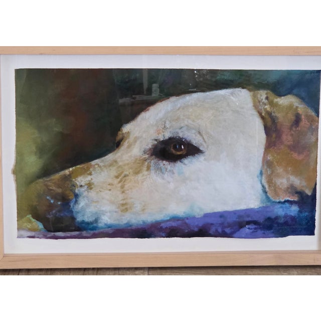 2000 - 2009 Deborah Males Original Dog Portrait in Pastel For Sale - Image 5 of 14