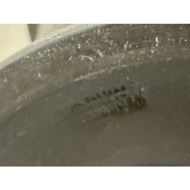 Stone Vintage 1960s Wedgwood Black Basalt Fluted Trumpet Footed Vase For Sale - Image 7 of 16