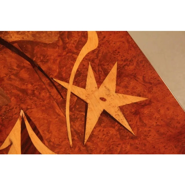 Wood Italian Coffee Table with Wooden Inlays by Luigi Scremin, 1950 For Sale - Image 7 of 18