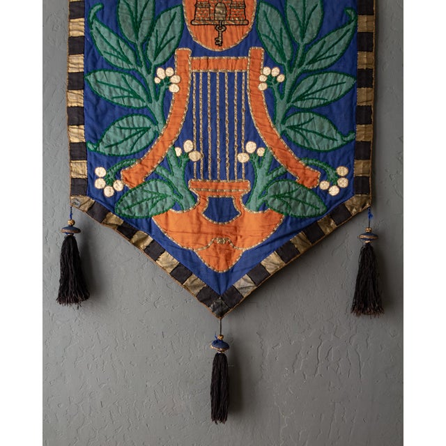 Antique British Music or Choral Procession Banners Orford Castle Suffolk For Sale - Image 6 of 17