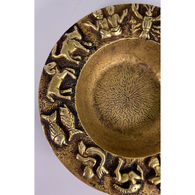 Early 20th Century French Bronze Vide Poche or Catch All With Zodiac Symbols For Sale - Image 5 of 7