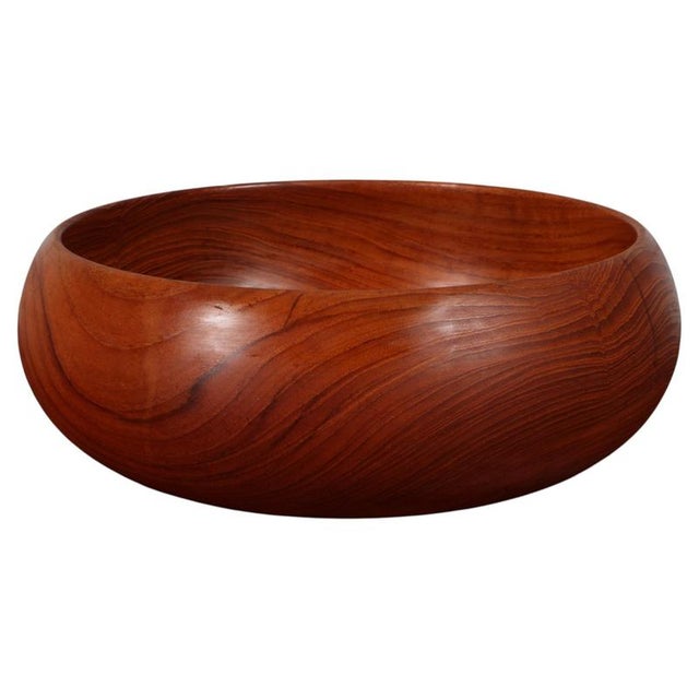Wood Turned Teak Bowl by Kay Bojeson, Denmark, 1960s For Sale - Image 7 of 7