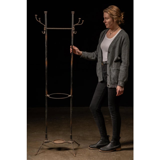 1920s Antique Japanned Copper Coat Rack | Chairish