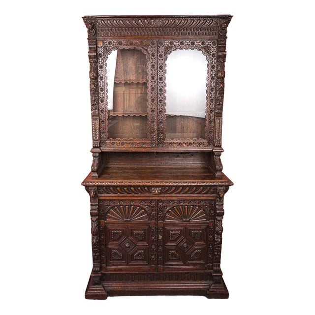 Neo-Renaissance Cabinet in Oak For Sale