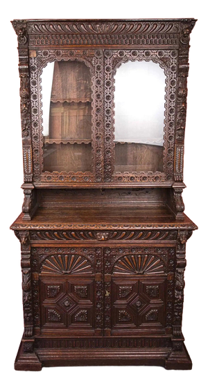 Neo-Renaissance Cabinet in Oak