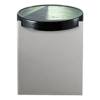 Alwa One Side Table with Green Top & Brushed Stainless Steel Base by Sebastian Herkner for Pulpo For Sale