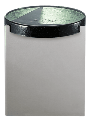 Alwa One Side Table with Green Top & Brushed Stainless Steel Base by Sebastian Herkner for Pulpo