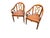 Late 20th Century Pair of Traditional Walnut Leather Upholstered Armchairs With Cabriole Scroll Arms For Sale - Image 9 of 10
