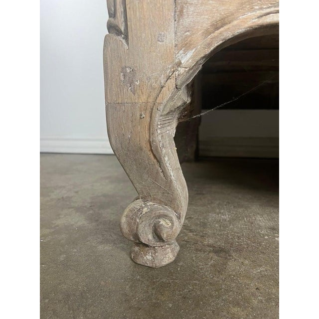 18th C. French Carved Buffet With Distressed Painted Finish For Sale In Los Angeles - Image 6 of 18