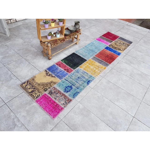 Turkish Oushak Vintage Anatolian Runner For Sale - Image 3 of 10