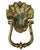 Antique English Brass Lion Head Door Knocker For Sale - Image 9 of 10