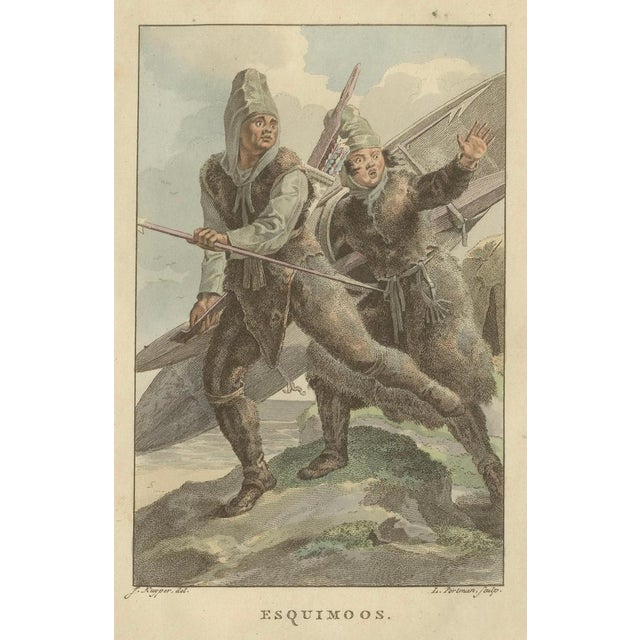Jaques Kuyper, Inuit Hunters, Hand-Colored Print, 1805 For Sale - Image 3 of 9