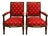 Empire Mahogany Armchairs with Napoleonic Emblems, 19th Century, Set of 2 For Sale
