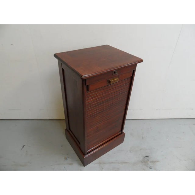 Antique Filing Cabinet with Roller Shutter, 1890s For Sale - Image 6 of 13