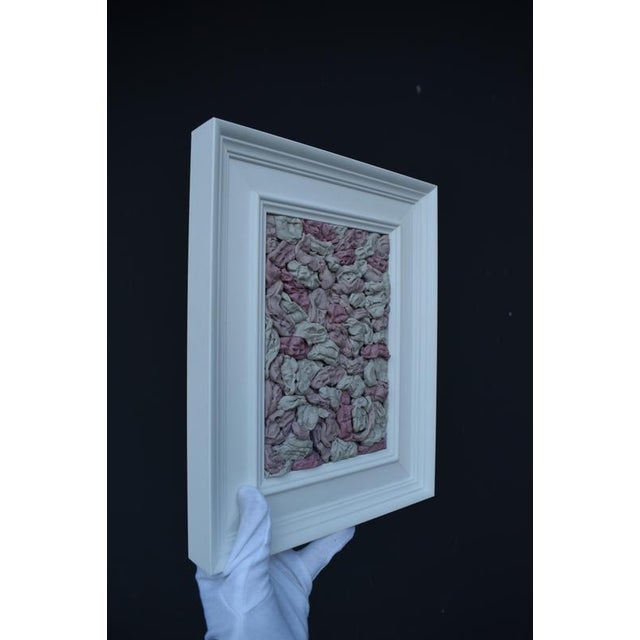 Framed Wall Relief in Pink and Gray with Recast Gum Forms in Dental Silicone, 2010s For Sale - Image 3 of 9