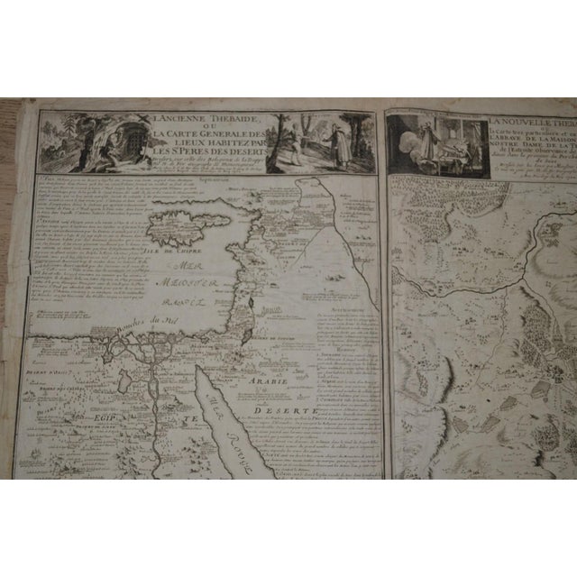 Pair of Rare French Engraved Maps – Ancient & New Thebaid, Nicolas De Fer, 1700 For Sale - Image 10 of 12