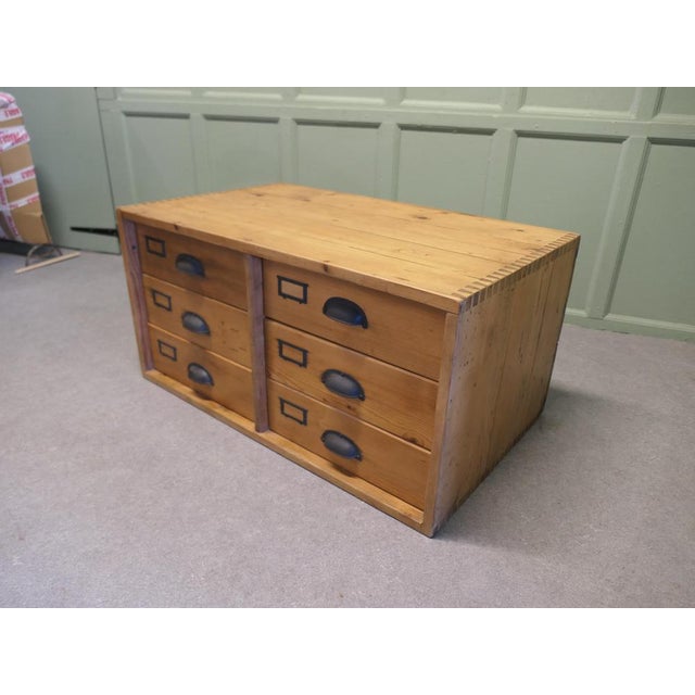 Pine Filing Cabinet with Drawers, 19th Century For Sale - Image 4 of 9