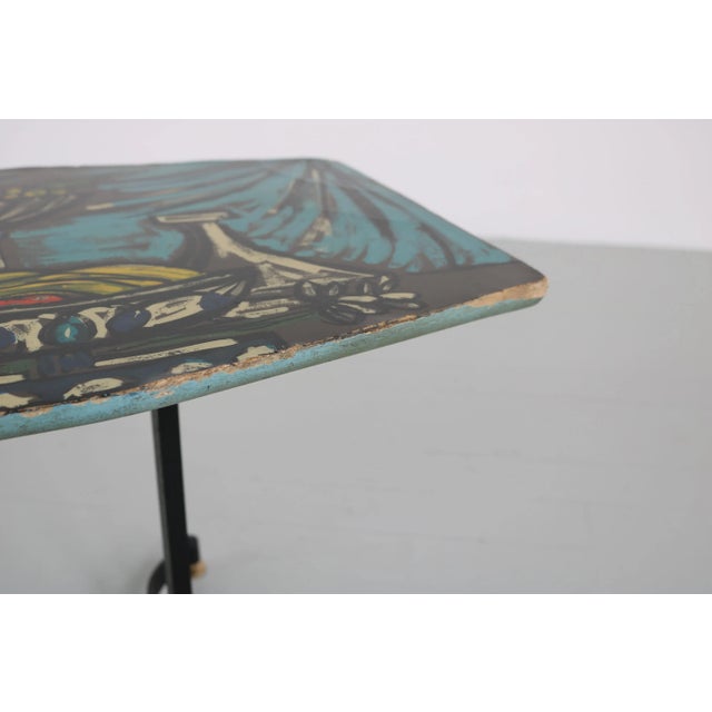 Black Vintage Side Table, 1950s For Sale - Image 8 of 18